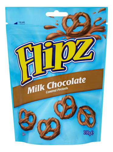 Galleta Pretzels Cubierta Con Chocolate De Leche Flipz 141g
