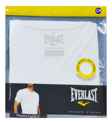 5 Camiseta Everlast Playera Ultra Soft Premium Negro Blanco