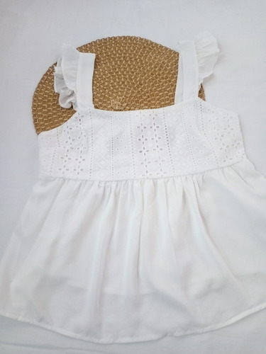 Imagen 4 de 5 de Blusa Broderie Y Fibrana Con Lazo Mujer Maldivas