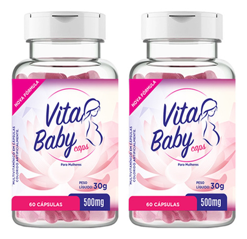 Imagem 1 de 6 de Kit 2 Vita Baby Caps Polivitaminico Controle Sop Molecular