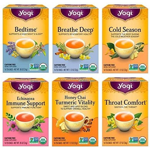 Caja De Tè Yogi Tea - Paquete De Muestras De Variedad Get W