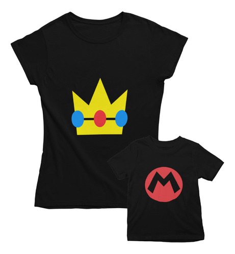 Playeras Duo Día De La Madre Mamá  Hijo Hija Mario Bros Pach