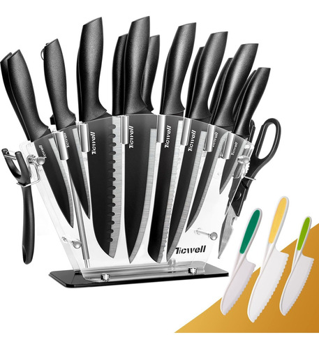 Kitchen Knife Set 23 Pieces Include 3 Pcs Toddler Knife T