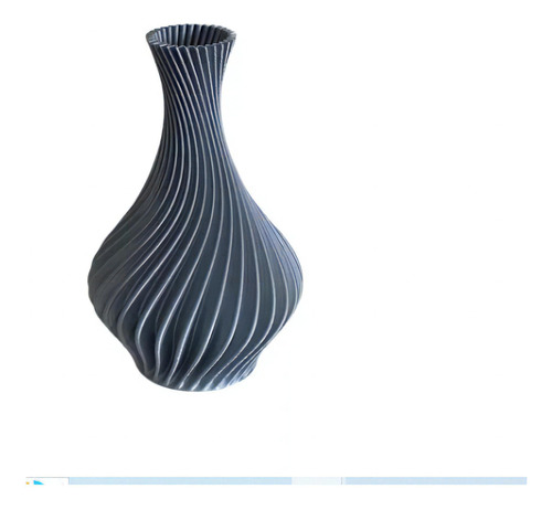 Vaso Plantas Modelo Espiral Cinza- Jarro Decoração 15cm