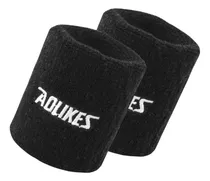 Comprar Muñequeras Deportivas Aolikes A-0235 Absorbente Color Negro Talla Standard