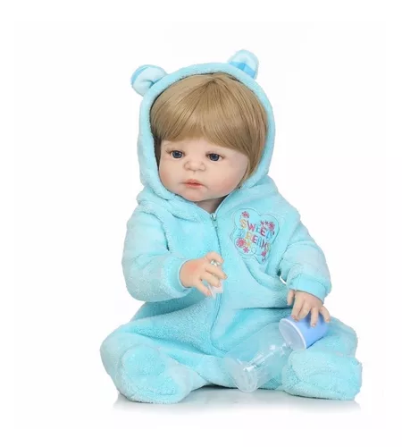 Bebe Reborn Menino 100% Silicone 55 Cm - ENVIO IMEDIATO