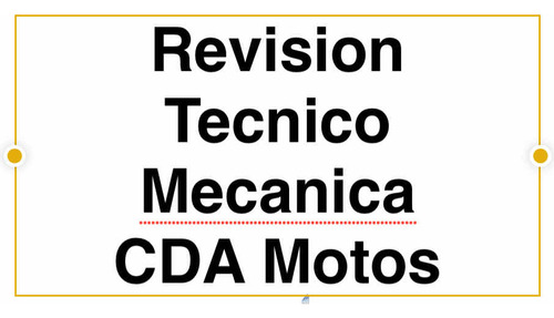 Revision Tecnomecanica Obligatoria.