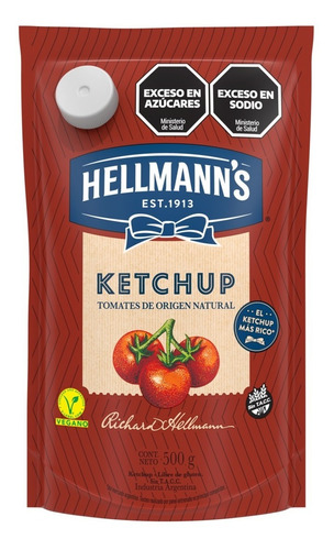 Ketchup Hellmanns Regular Doypack X 500 Gr