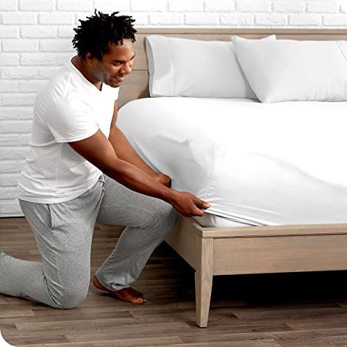Sabana Para Cama Queen De Microfibra Con Elastico Blanco