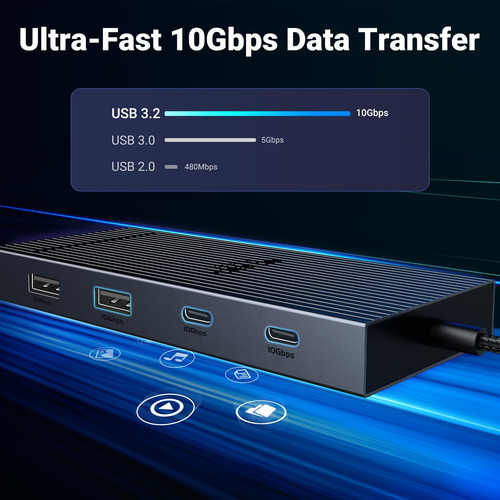 Estação De Ancoragem Usb C Ugreen Revodok Pro 10 Em 1 Dual 4