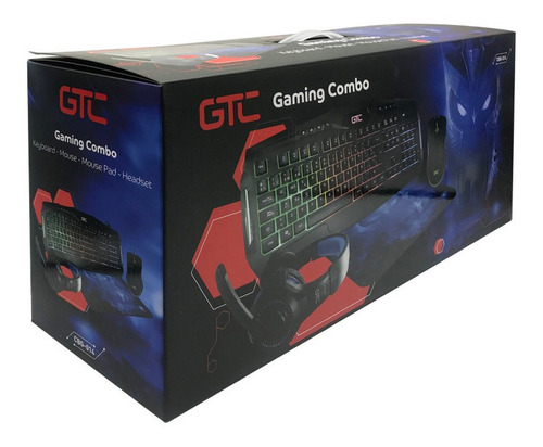 Imagen 3 de 9 de Combo Gamer Pc Mouse + Teclado + Pad + Auriculares Gtc 014