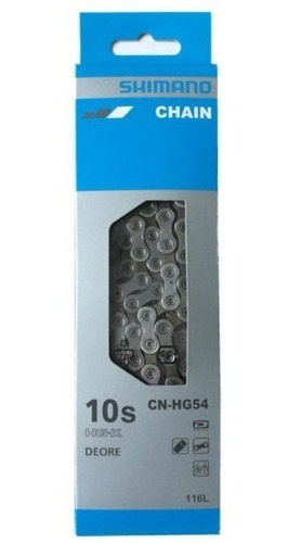 Corrente Shimano Cn-hg54 Deore 10 Velocidades 116 Elos Prata