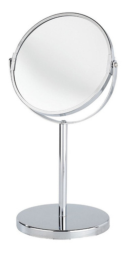 Imagem 1 de 6 de Espelho Dupla Face Mesa Maquiagem Barbear  Aumenta Lupa 3x