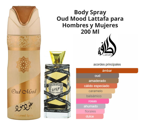 Oud Mood Lattafa Body Spray