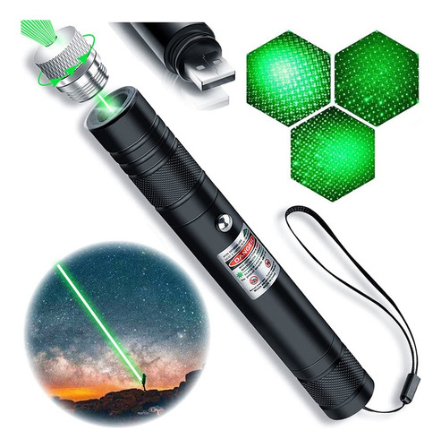 Puntero Láser Verde Rojoproyector Recargable,apuntador Laser