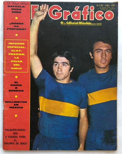 El Grafico Nº 2681 Palacios Rogel Boca Juniors Febrero 1971