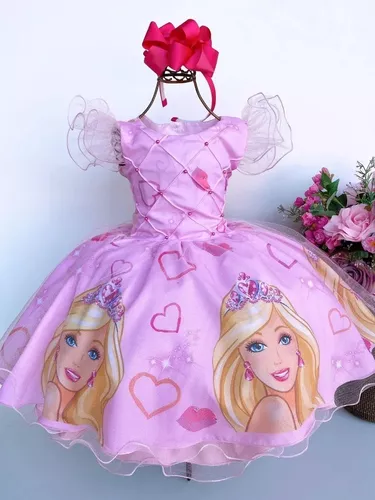 Roupa Festa de Aniversário Minha Primeira Barbie Mattel - Bonecas