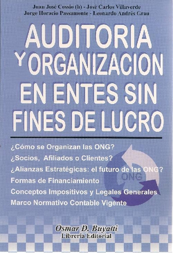 Libro Auditoría Y Organización En Entes Sin Fines De Lucro.