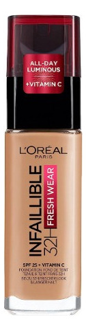 Base de maquillaje líquida L'Oréal Paris Infaillible Fresh Wear 32H - 30mL