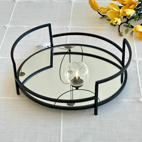 Bandeja Circular Decorativa Vidrio Ø30cm