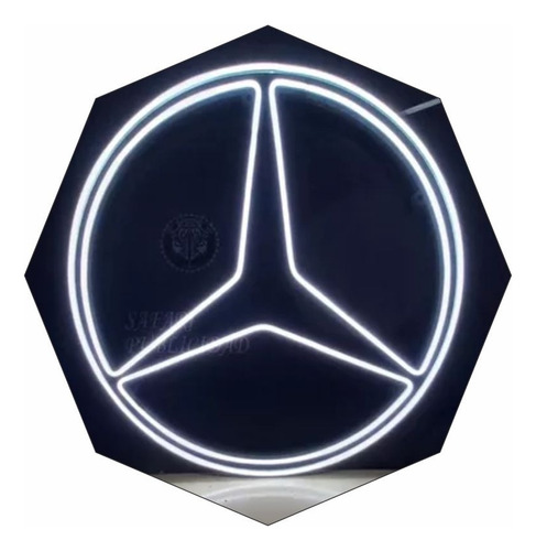 Cartel Neón Led Mercedes Benz- Logos - Marcas - Figuras