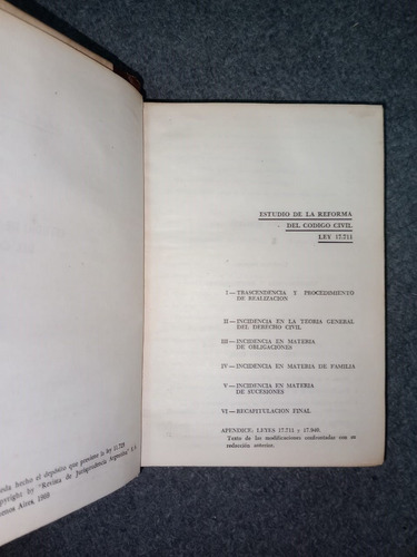 Libro Estudio Reforma Codigo Civil Ley 17711 Jorge Llambías