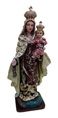 Virgen Del Carmen  Decorada A Mano
