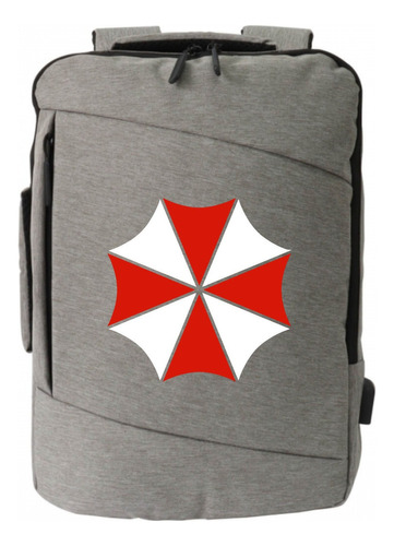 Morral Espalda Umbrella Corp Resident Maleta Portafolio Gris