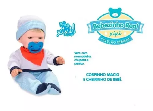 Boneco Bebe Bebezinho Real Menino Reborn Faz Xixi - Roma com o