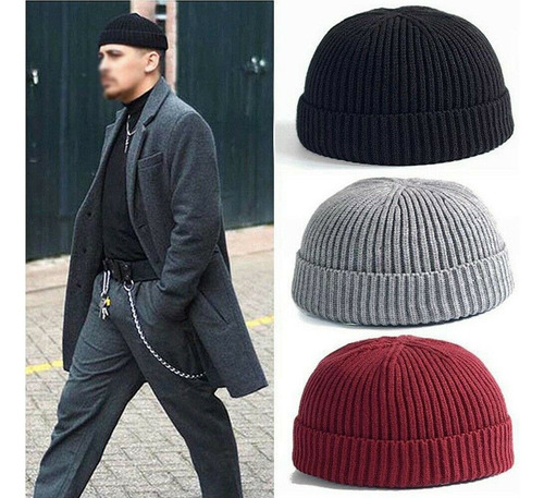 4 Gorro De Invierno Gorro De Punto Corto Para Hombre