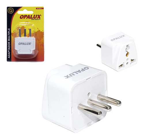 Adaptador Enchufe Multiple Redondo 3 En Linea Op603-l Opalux