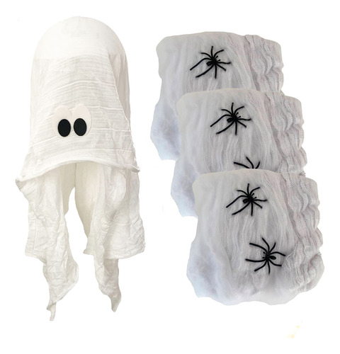 Kit Decoração Halloween Fantasma Teia De Aranha Envio Rápido