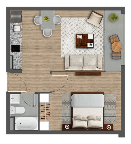 Sargento Aldea 582 - Departamento 1d1b, Santiago