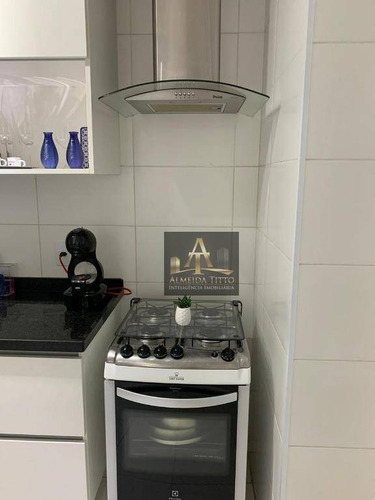 Alphaville Empresarial. Apartamento Mobiliado Com Sala Estendida. E Vista Para O Alpha Plus. - Ap2556