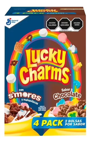 Cereal Lucky Charms Smores + Chocolate 4 Bolsas De 311 Gr