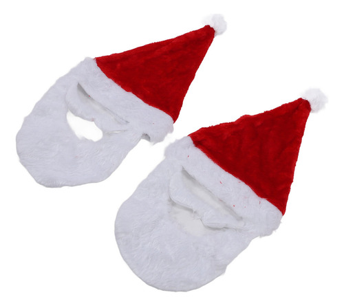 - Gorro De Navidad De Felpa, 2 Piezas, Accesorios De Papá