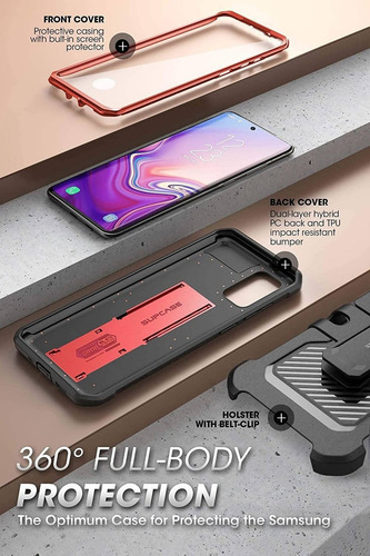 Imagen 4 de 6 de Funda Supcase 360 Samsung Galaxy S20 Fe + Protector Rojo
