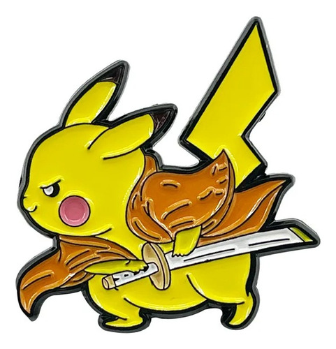Pin Botón Pokemon Pikachu Zenitsu Kimetsu No Yaiba