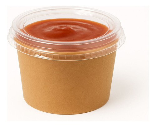 Set 100 Envases Kraft 3oz Salsa 88ml Desechable Salsero