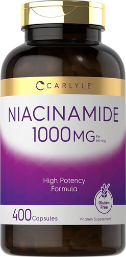 Niacinamida 1000 Mg Vitamina B3 400 Capsulas Niacina 