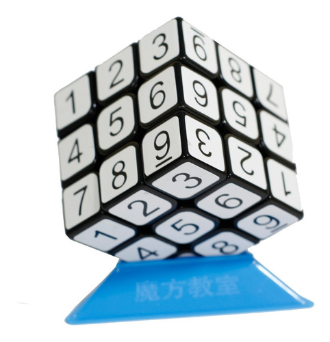 Cubo Magico 3x3 De Rubik 3x3x3 Qiyi  Fondo Negro Con Numeros