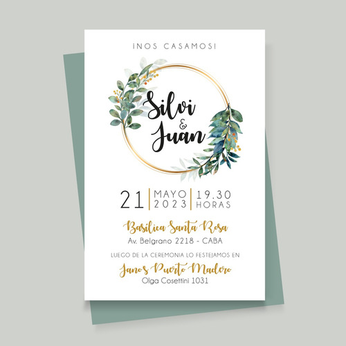 Kit Imprimible Invitación Casamiento Floral - Save The Date