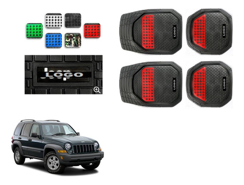 Tapetes Charola Color 3d Logo Jeep Liberty 2002 A 2006 2007