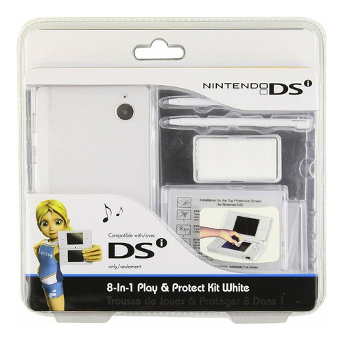 Kit Protector Forro Blanco Nintendo Ds 8 Piezas