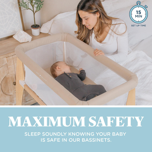 Mesita De Cama Bassinet Baby Delight Heirloom De Madera De S