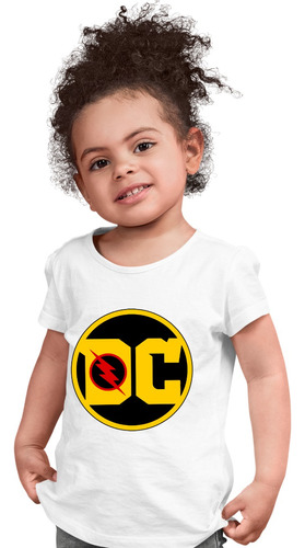 Playera Blanca De Infantil Manga Corta De Dc Comics Oferta