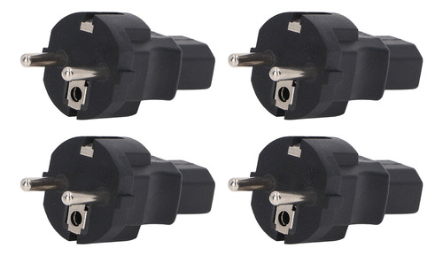 Adaptador De Corriente Eu De 2 Ranuras Para Iec320 C13, 4 Pi