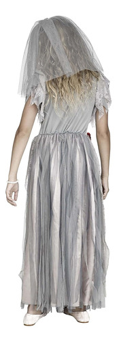 Disfraz De Novia Zombie De Fun World, Mediano 8-10, Multicol