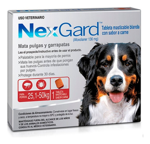 Nexgard Tableta Masticable 25 A 50 Kg