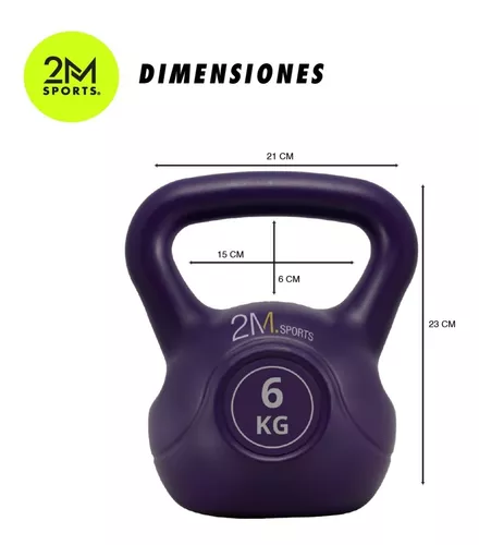 Pesa Rusa De 10 Kg Kettlebell Color Negro